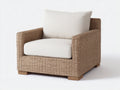 Fauteuil de jardin - rotin - 98x90x78 cm - naturel-beige - contemporain