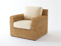 Fauteuil de jardin - Rotin tressé - 91x85x76 cm - Miel naturel-Ivoire - Contemporain