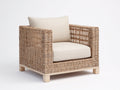 Fauteuil de jardin - rotin - 96x84x80 cm - naturel-beige - ajouré