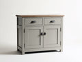 Buffet - Bois - 112x45x88 cm - Gris sauge-Chêne naturel - Campagne moderne