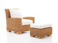Fauteuil de jardin - rotin - 90x80x87 cm - naturel-écru - bohème