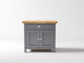 Buffet - Bois - 78x40x84 cm - Gris foncé-Chêne naturel - Moderne