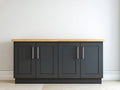 Buffet - Bois - 160x45x82 cm - Anthracite-Chêne naturel - Moderne