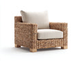 Fauteuil de jardin - rotin - 97x86x78 cm - naturel-beige - bohème